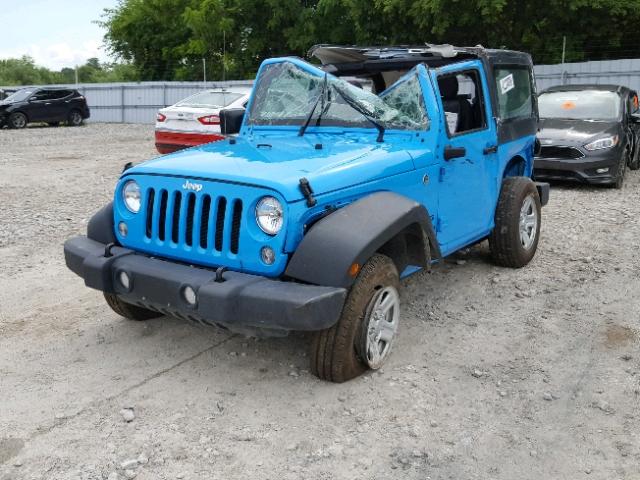 1C4AJWAG5JL825581 - 2018 JEEP WRANGLER S BLUE photo 2