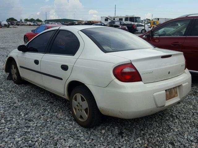 1B3ES26C74D558103 - 2004 DODGE NEON BASE WHITE photo 3