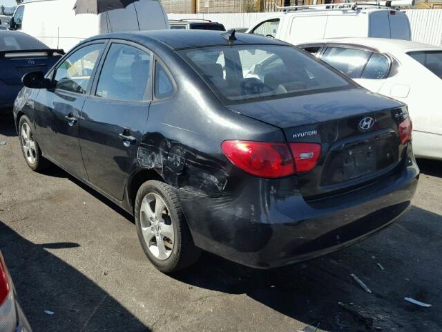 KMHDU46D29U653776 - 2009 HYUNDAI ELANTRA GL BLACK photo 3