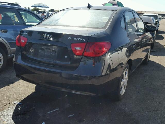 KMHDU46D29U653776 - 2009 HYUNDAI ELANTRA GL BLACK photo 4