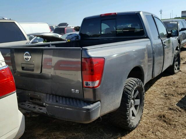 1N6AA06A84N584719 - 2004 NISSAN TITAN XE GRAY photo 4