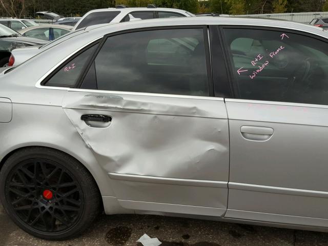 WAUDF78E57A062391 - 2007 AUDI A4 GRAY photo 9