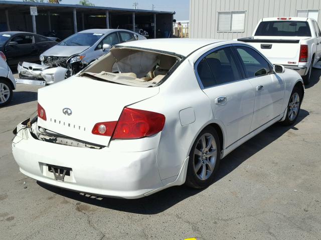 JNKCV51F96M601373 - 2006 INFINITI G35 WHITE photo 4