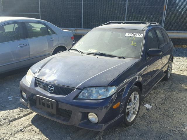 JM1BJ245021563988 - 2002 MAZDA PROTEGE PR BLUE photo 2
