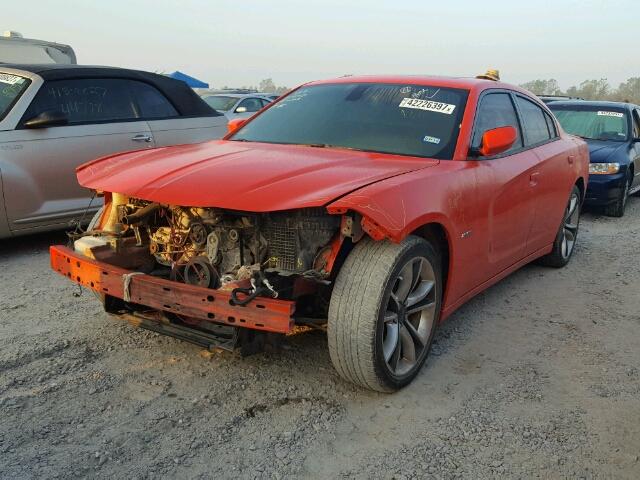 2C3CDXCT6GH319168 - 2016 DODGE CHARGER ORANGE photo 2