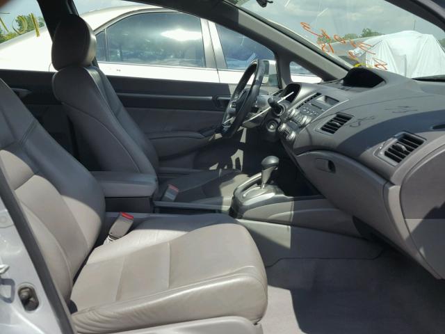 2HGFA16938H332123 - 2008 HONDA CIVIC EXL SILVER photo 5