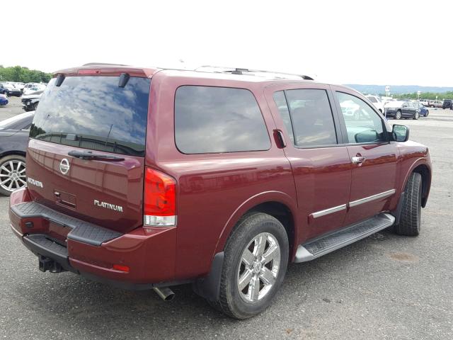 5N1AA0NC0AN611568 - 2010 NISSAN ARMADA SE BURGUNDY photo 4