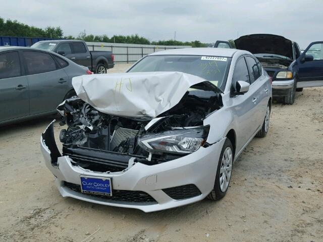 3N1AB7AP4HY349251 - 2017 NISSAN SENTRA S SILVER photo 2