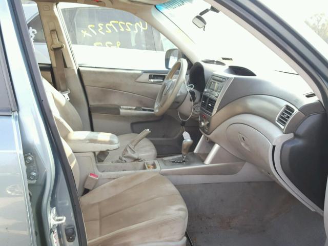 JF2SH63699H720417 - 2009 SUBARU FORESTER 2 TEAL photo 5