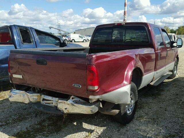 1FTSW30F3XEF03774 - 1999 FORD F350 SRW S MAROON photo 4