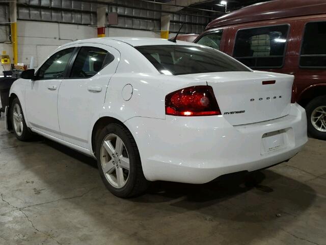 1C3CDZAB8DN645000 - 2013 DODGE AVENGER SE WHITE photo 3