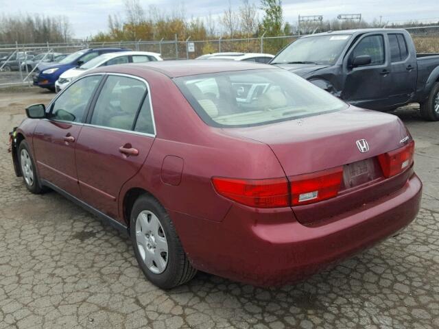 1HGCM56405A809784 - 2005 HONDA ACCORD LX RED photo 3