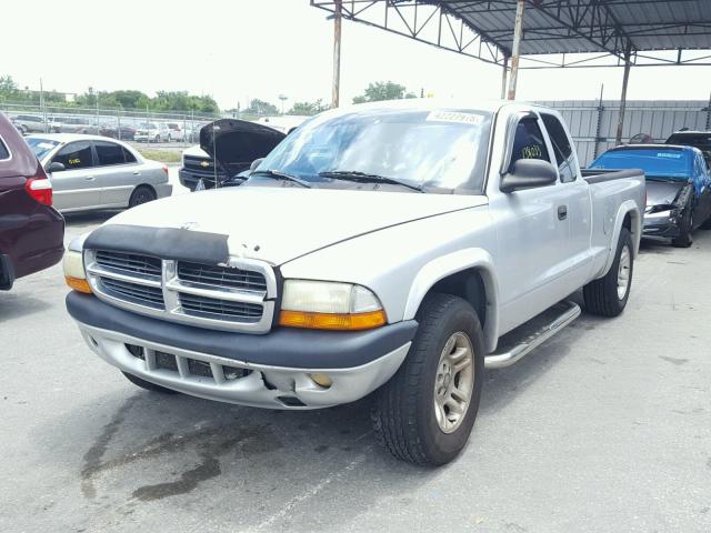 1D7GL32K94S747747 - 2004 DODGE DAKOTA SPO SILVER photo 2