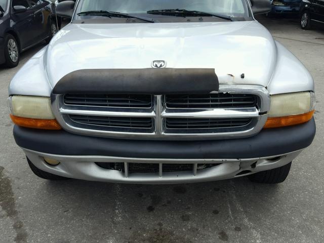 1D7GL32K94S747747 - 2004 DODGE DAKOTA SPO SILVER photo 7