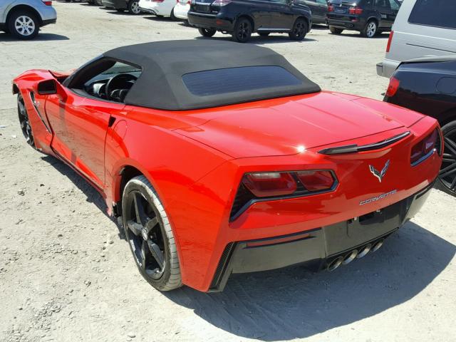 1G1YC3D71E5112943 - 2014 CHEVROLET CORVETTE S RED photo 3