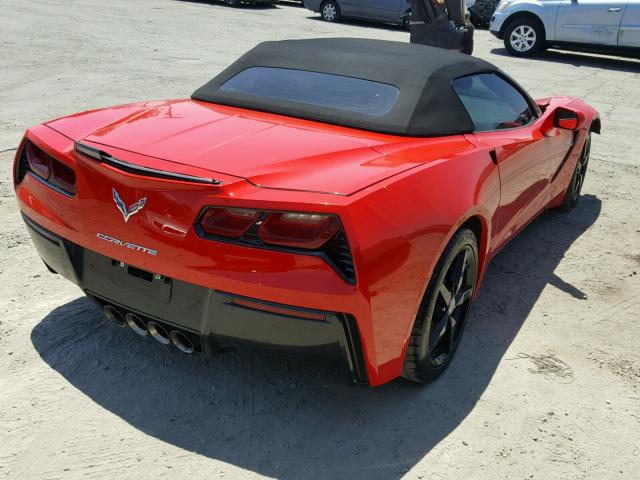 1G1YC3D71E5112943 - 2014 CHEVROLET CORVETTE S RED photo 4