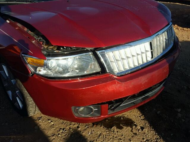 3LNHM26T79R621152 - 2009 LINCOLN MKZ RED photo 9