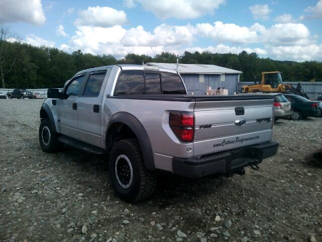 1FTFW1R64EFC80886 - 2014 FORD F150 SVT R SILVER photo 3