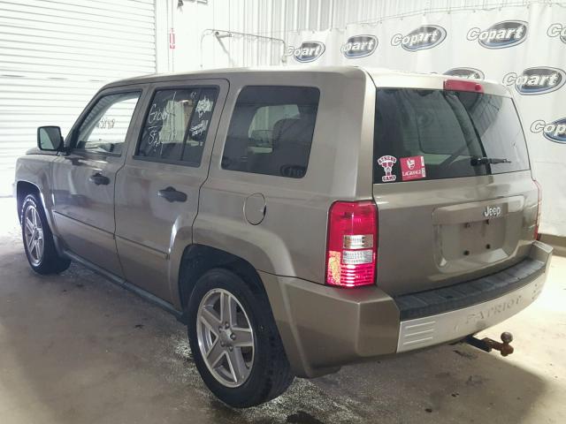 1J8FT48W87D401499 - 2007 JEEP PATRIOT LI TAN photo 3