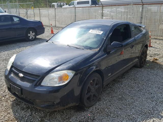 1G1AM15B377158285 - 2007 CHEVROLET COBALT SS BLACK photo 2