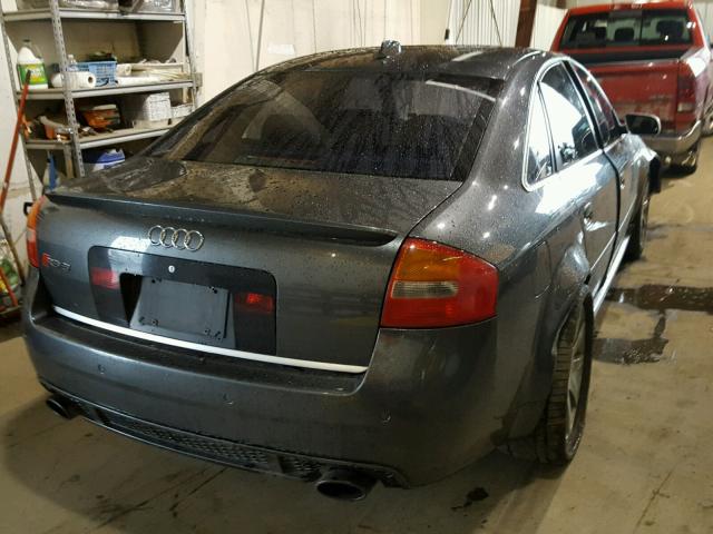 WUAPV54B33N904329 - 2003 AUDI RS6 GRAY photo 4