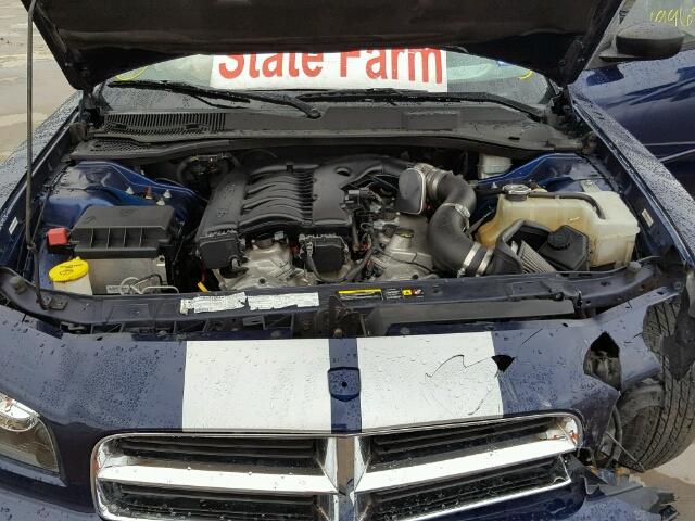 2B3KA43G96H420612 - 2006 DODGE CHARGER BLUE photo 7