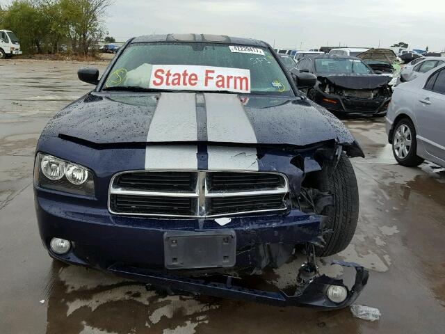 2B3KA43G96H420612 - 2006 DODGE CHARGER BLUE photo 9