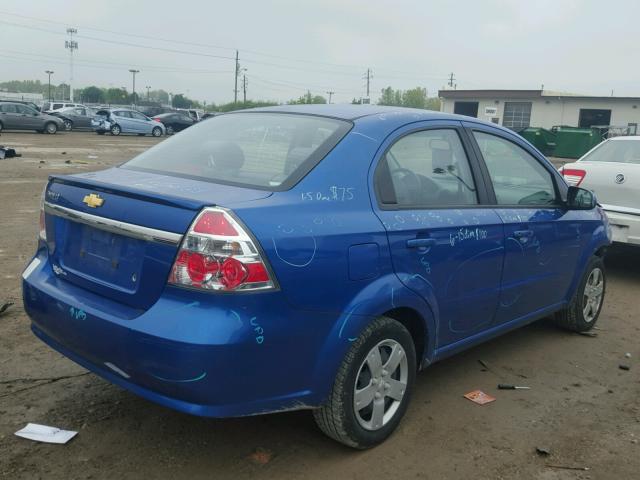 KL1TD5DE8BB126707 - 2011 CHEVROLET AVEO BLUE photo 4