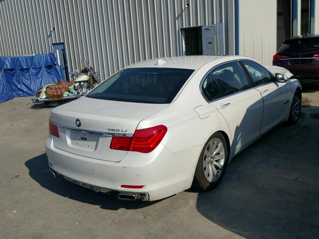 WBAKB8C50BC852274 - 2011 BMW 750LI WHITE photo 4