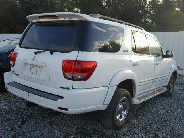 5TDZT34A95S247010 - 2005 TOYOTA SEQUOIA SR WHITE photo 4