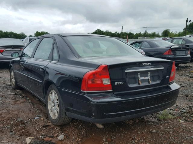 YV1TH592951400366 - 2005 VOLVO S80 2.5T BLACK photo 3