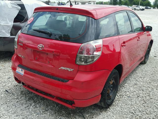 2T1LR32E05C354644 - 2005 TOYOTA COROLLA MA RED photo 4