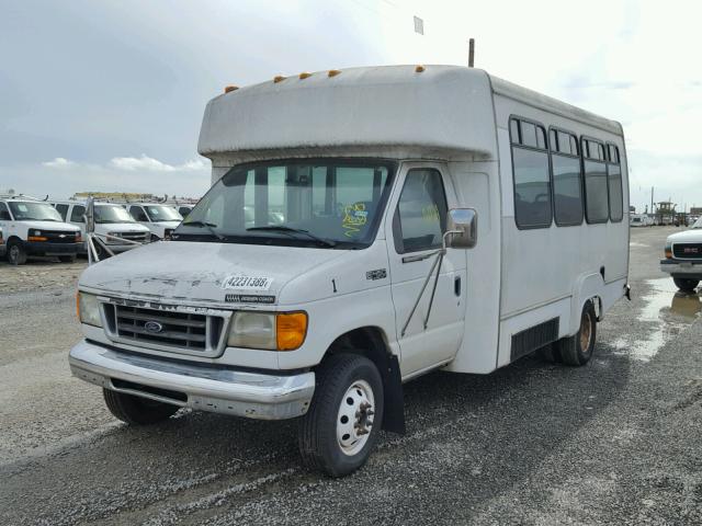 1FDXE45S25HA51814 - 2005 FORD F-350 WHITE photo 2