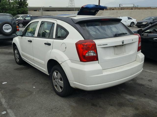 1B3HB28B87D233272 - 2007 DODGE CALIBER WHITE photo 3