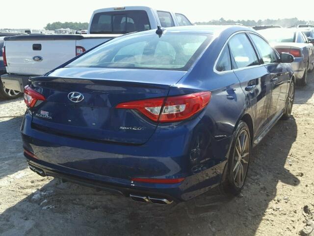 5NPE34AB4HH563877 - 2017 HYUNDAI SONATA BLUE photo 4