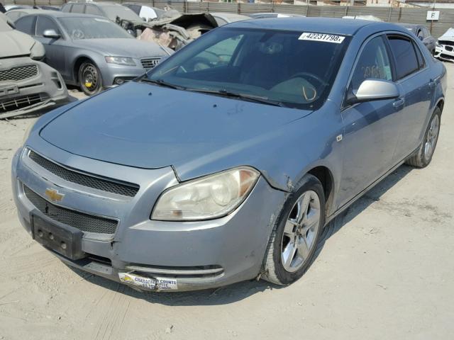 1G1ZH57B184244581 - 2008 CHEVROLET MALIBU 1LT BLUE photo 2