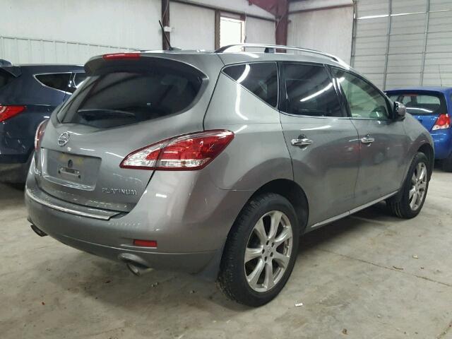 JN8AZ1MU9CW115134 - 2012 NISSAN MURANO S CHARCOAL photo 4