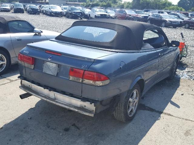 YS3DF75K0Y7010350 - 2000 SAAB 9-3 SE BLUE photo 4