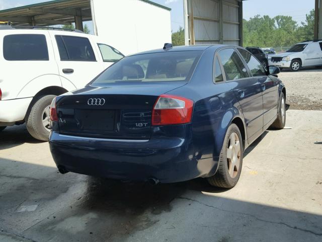 WAUJC68E04A101745 - 2004 AUDI A4 1.8T BLUE photo 4