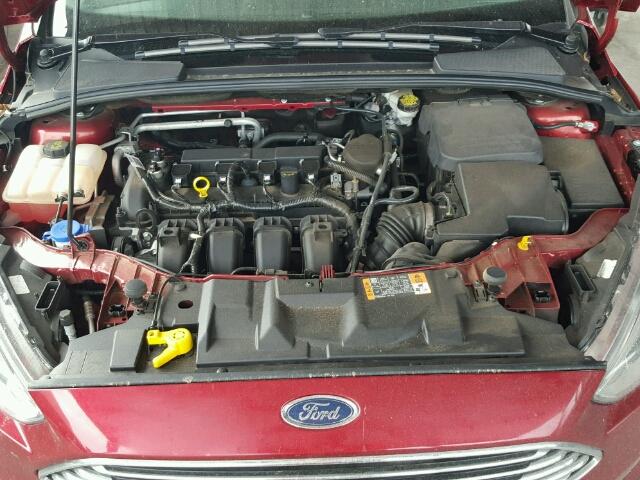 1FADP3J2XGL220940 - 2016 FORD FOCUS TITA RED photo 7