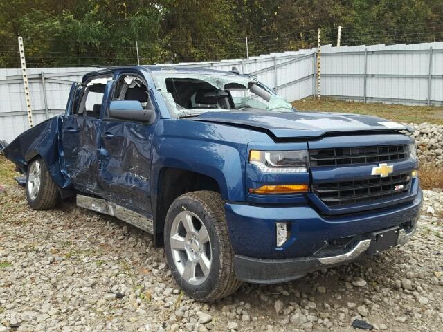 3GCUKRECXJG129783 - 2018 CHEVROLET SILVERADO BLUE photo 1