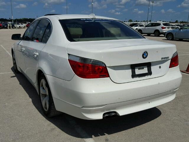 WBANE53537CW64360 - 2007 BMW 525 WHITE photo 3