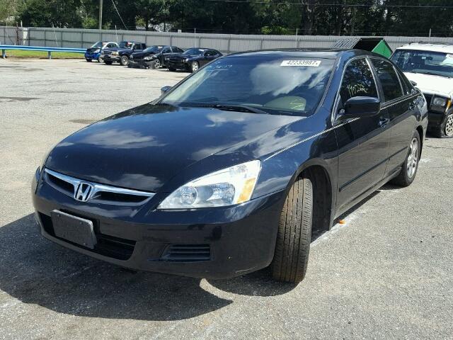 1HGCM56817A146361 - 2007 HONDA ACCORD BLACK photo 2