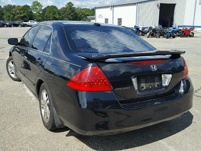 1HGCM56817A146361 - 2007 HONDA ACCORD BLACK photo 3