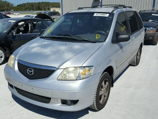 JM3LW28A430335536 - 2003 MAZDA MPV WAGON SILVER photo 2