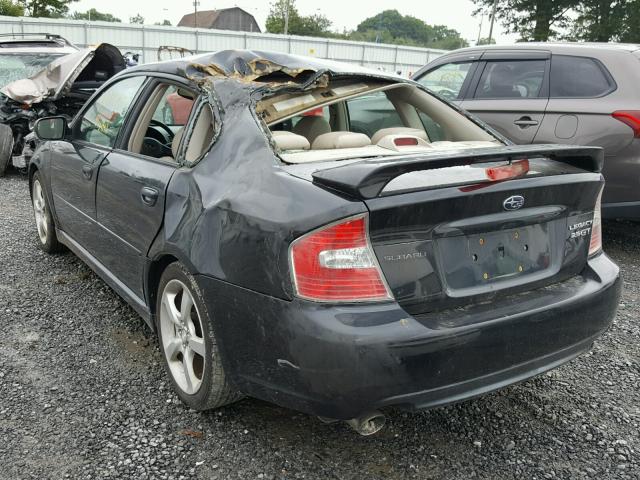 4S3BL676256213906 - 2005 SUBARU LEGACY GT BLACK photo 3