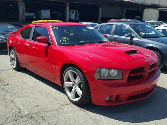 2B3KA73W08H198134 - 2008 DODGE CHARGER SR RED photo 1