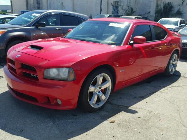 2B3KA73W08H198134 - 2008 DODGE CHARGER SR RED photo 2