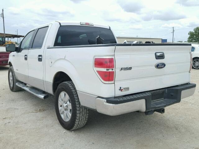 1FTFW1CT5BKD99922 - 2011 FORD F150 SUPER WHITE photo 3