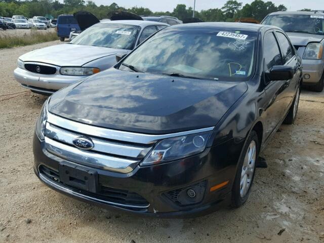 3FAHP0HA6CR289553 - 2012 FORD FUSION BLACK photo 2